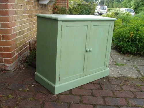 Green cabinet painted