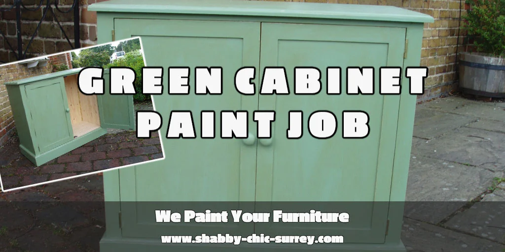 Painted green cabinet