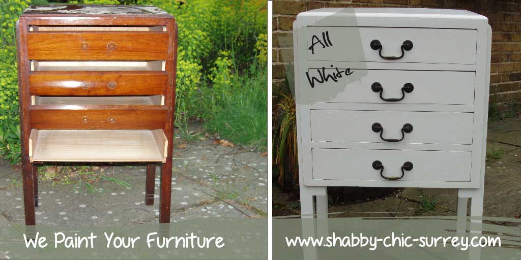 Shabby chic paint treatment for music cabinet