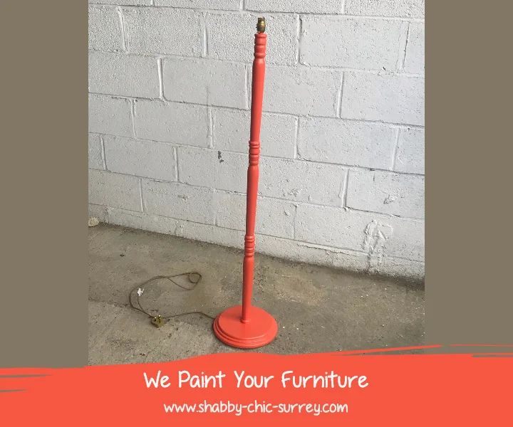 Spray painted standard lamp