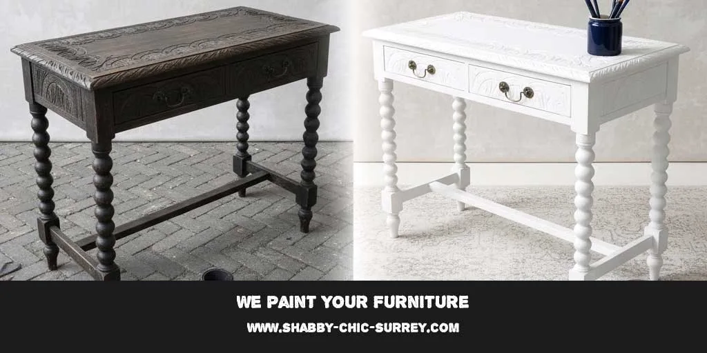 Painted table makeover before and after