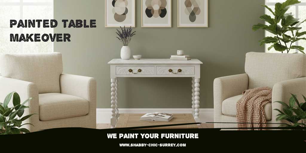 Painted table makeover