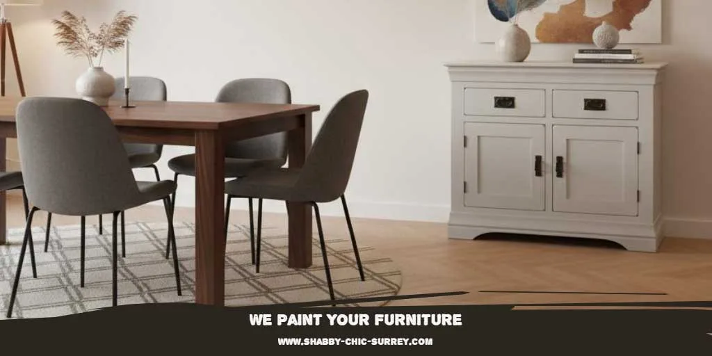 Sideboard painted with Ammonite