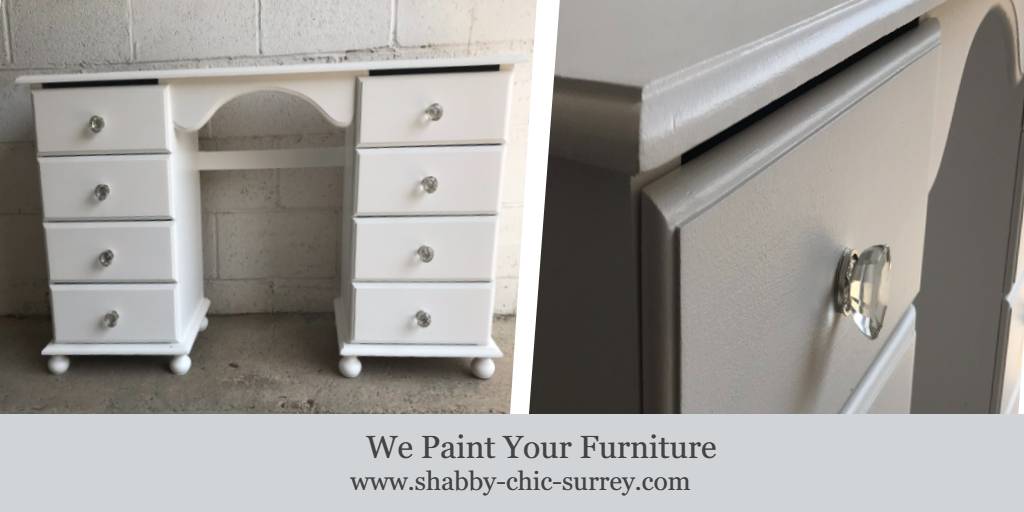 Painted dressing table at the workshop