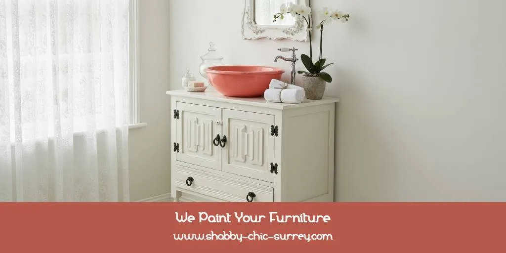 Painted bathroom furniture transformation