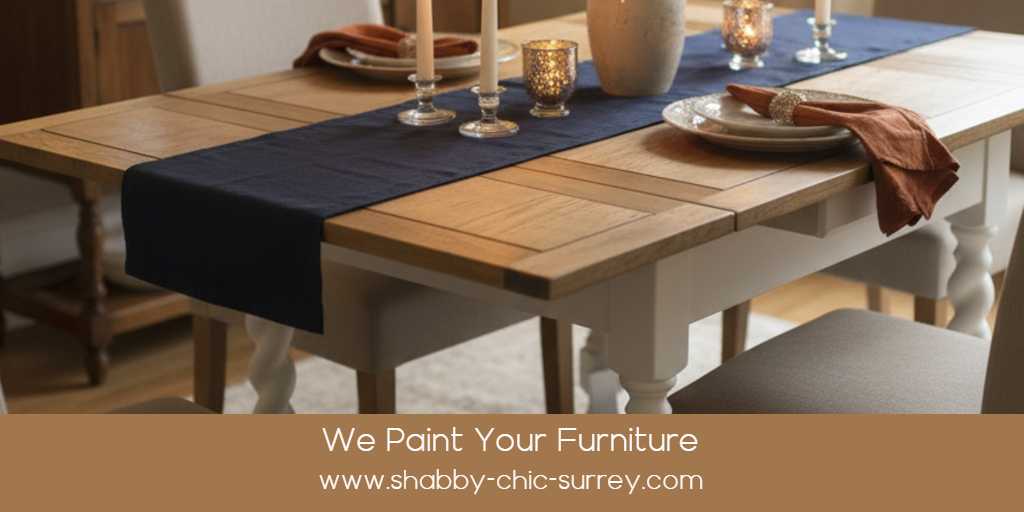 Painted oak table transformation