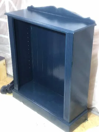 Blue painted storage unit