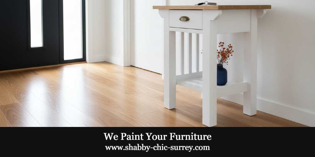 white painted hall table