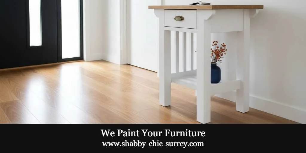 white painted hall table