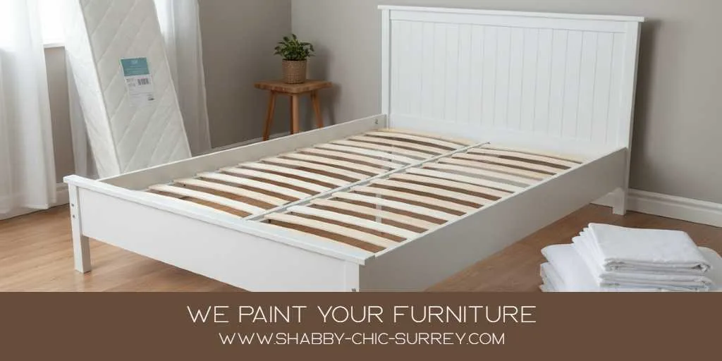 white painted bed