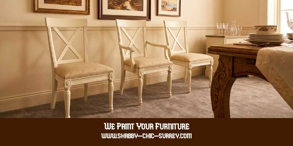 Cream-painted chairs back at home